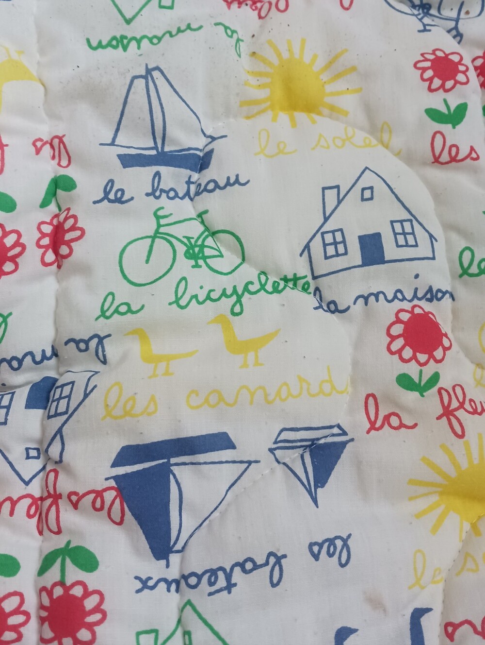 French Vocabulqry Baby Quilt